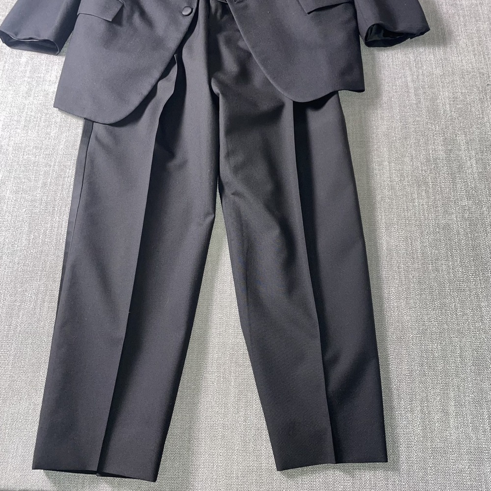 Doni Barassi 2 Piece Suit Set Mens Black Pleated Single Breasted Formal Business - Picture 3 of 16